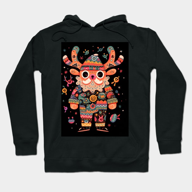 christmas elk Hoodie by saveasART